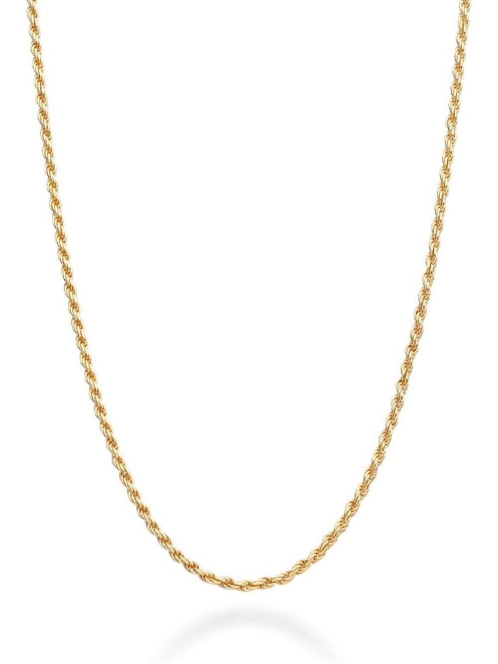 925 Sterling Silver Rope Chain Necklace for Women & Men, 1.5mm Stylish Jewelry